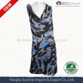 women dropped neck sleeveless dress casual dress printed dress
